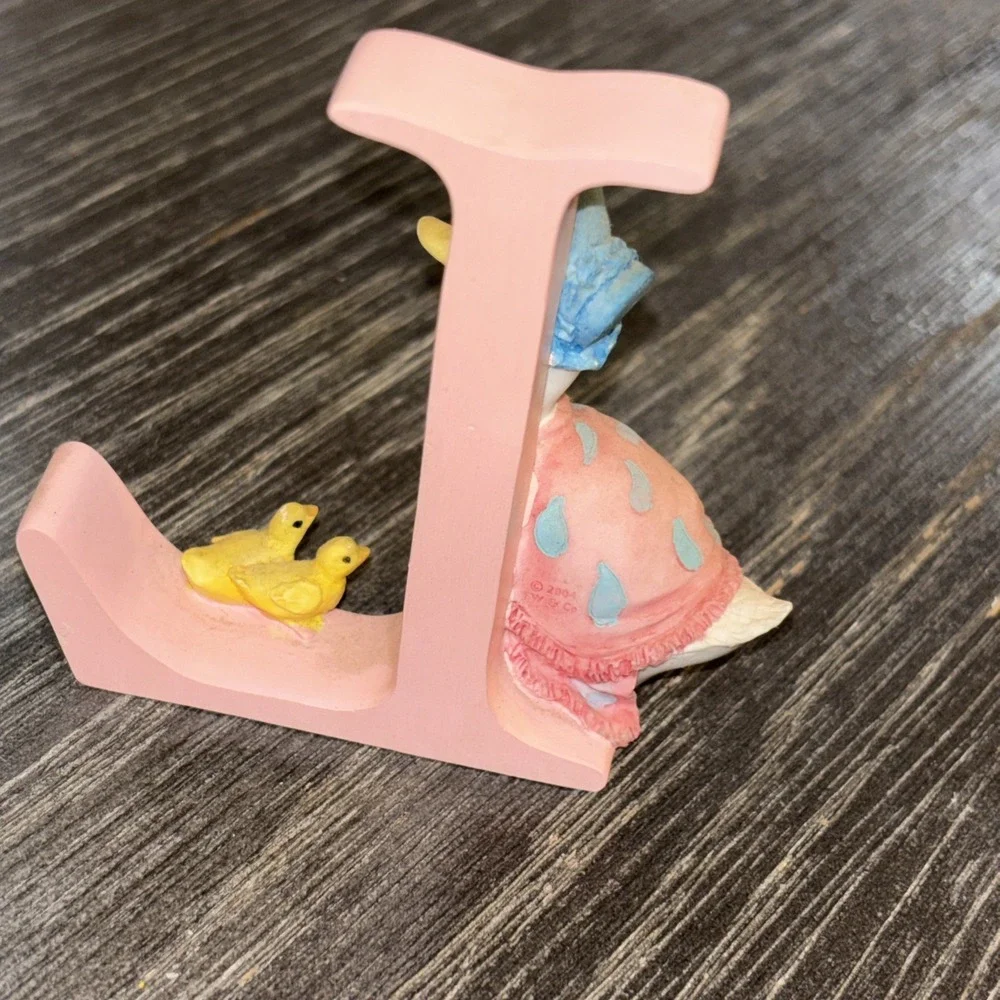 Peter Rabbit Alphabet Figurine Enesco 2005 Letter L Jemima Puddle-Duck A5004